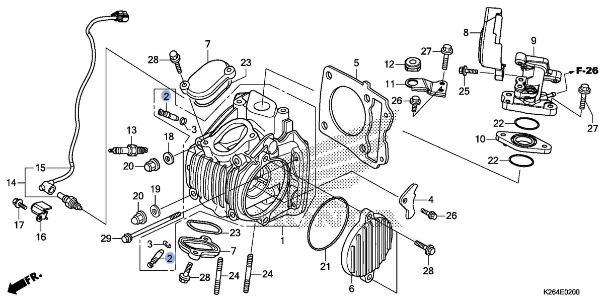 Honda OEM part 12204-KYZ-P00