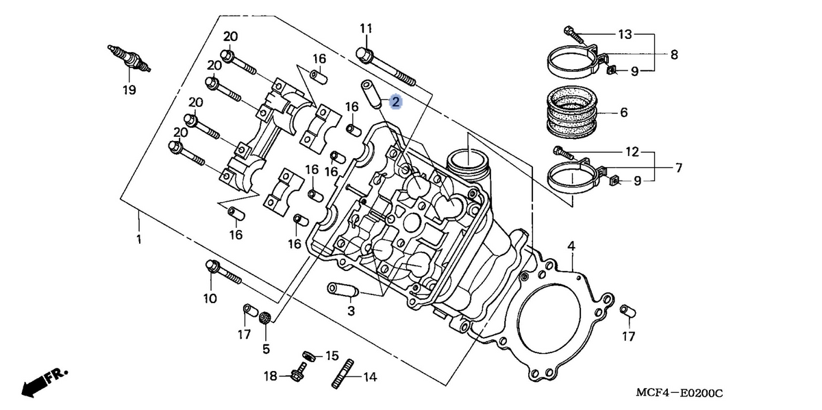 Honda OEM part 12204-MBB-305