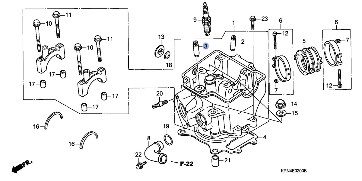 Honda OEM part 12205-KRN-P10