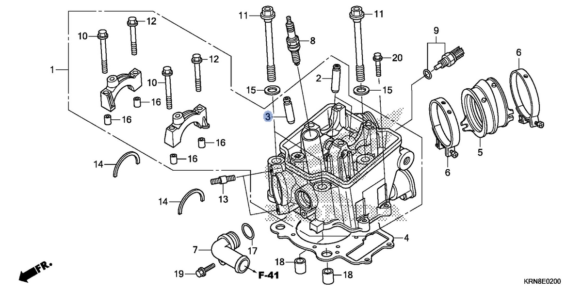 Honda OEM part 12205-KRN-P20
