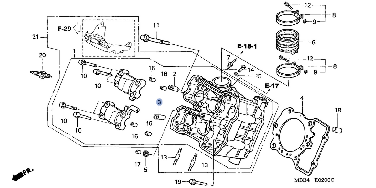 Honda OEM part 12205-MBB-305