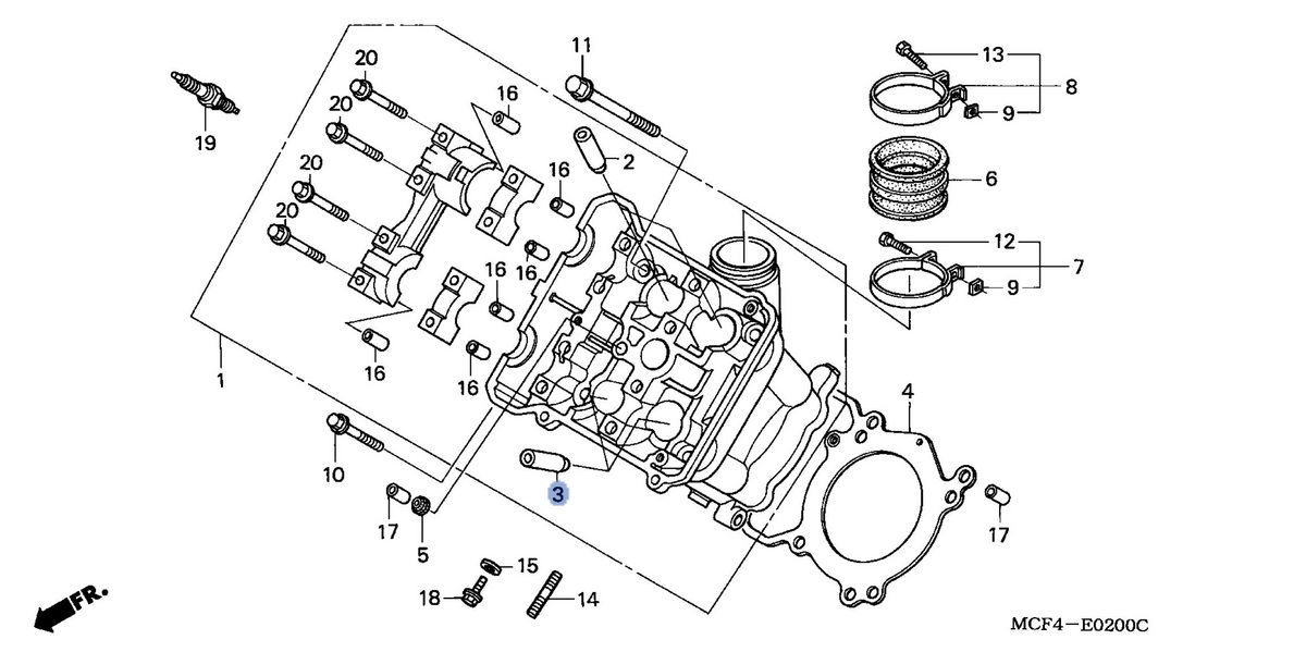 Honda OEM part 12205-MCF-305
