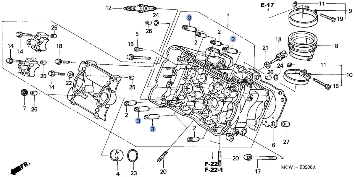 Honda OEM part 12205-MCW-305