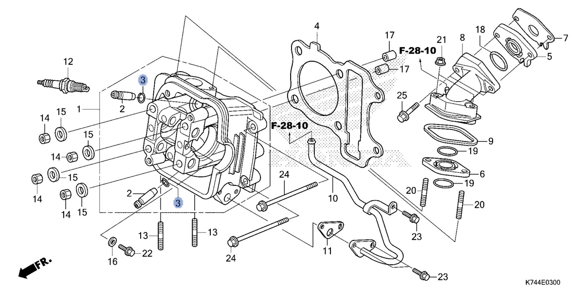 Honda OEM part 12206-KPL-900
