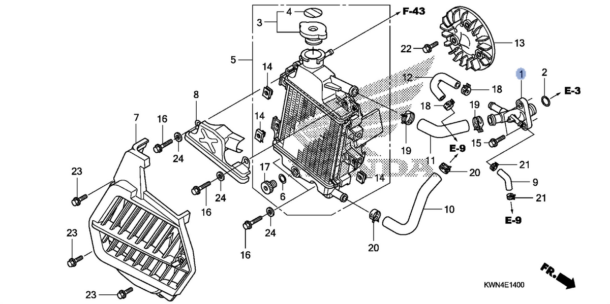 Honda OEM part 12206-KWN-900