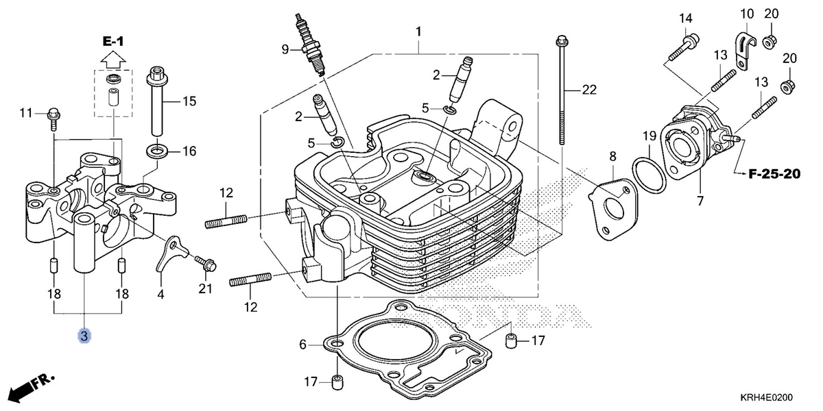 Honda OEM part 12210-KVX-600