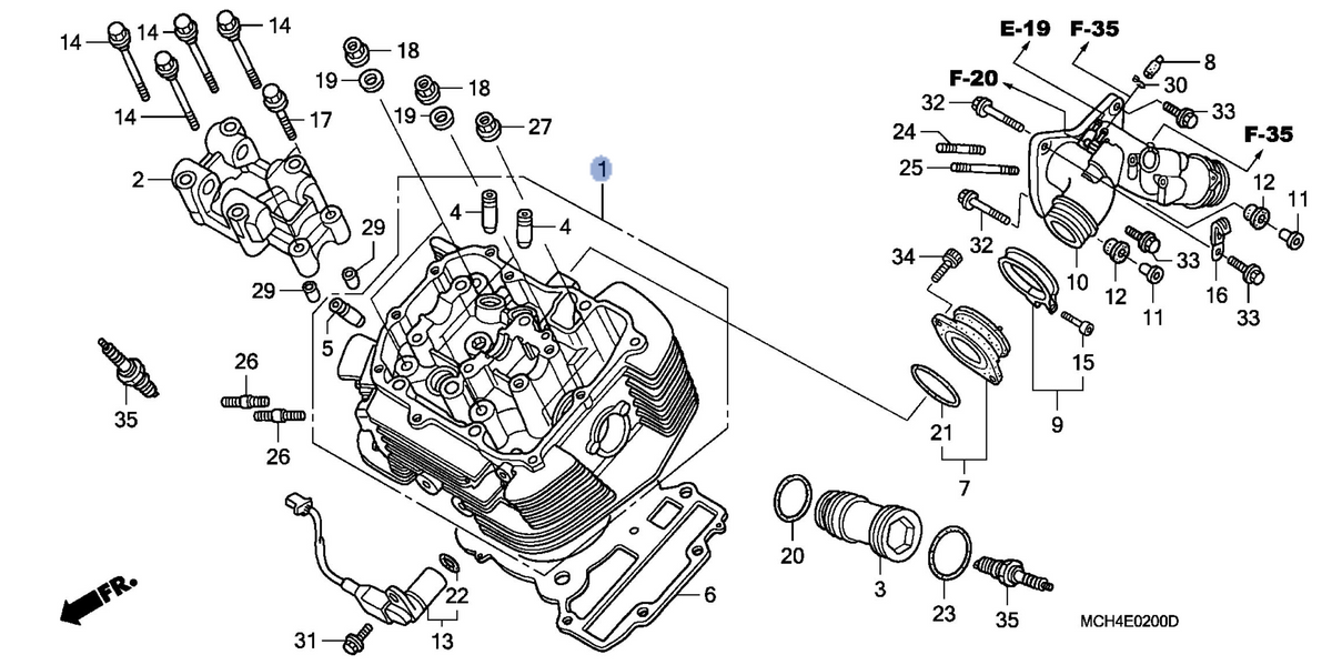 Honda OEM part 12210-MCH-000
