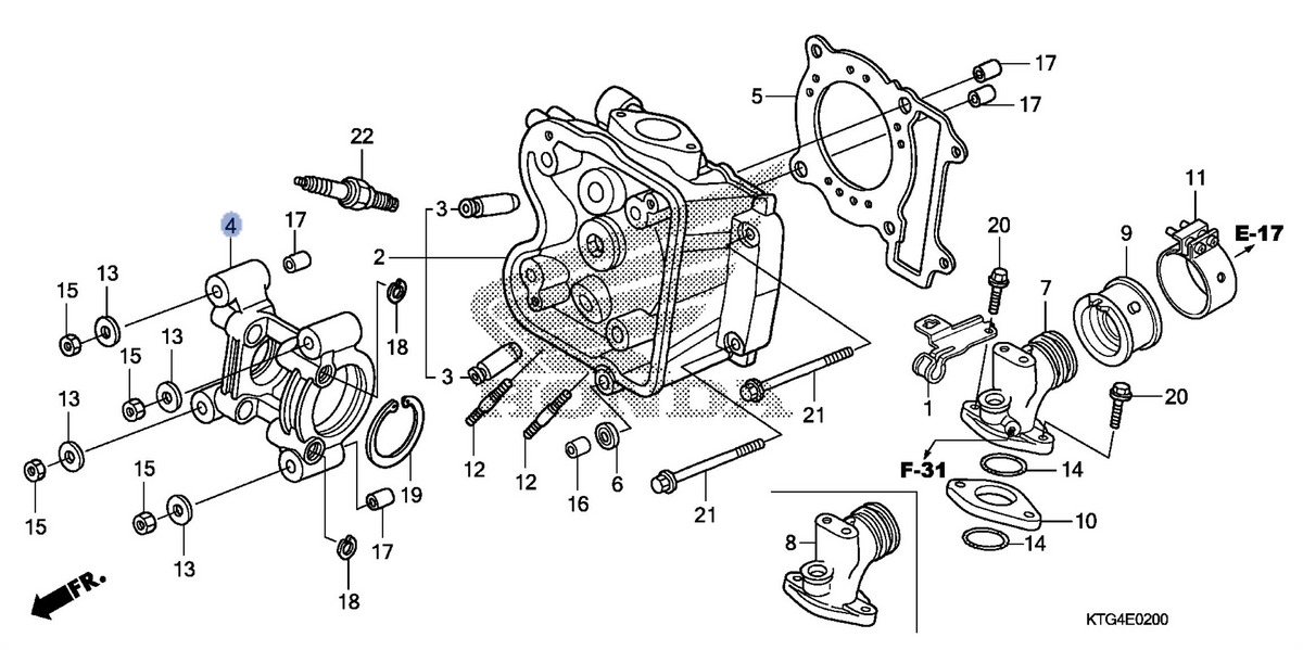 Honda OEM part 12211-KGF-910