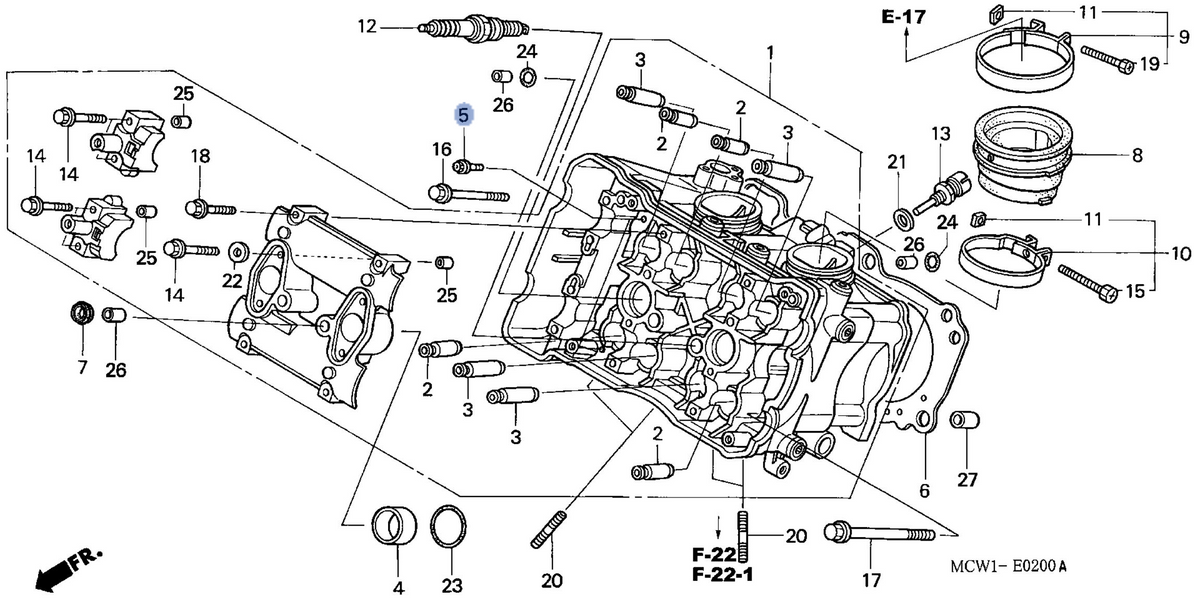 Honda OEM part 12217-MCE-000