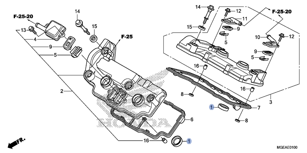 Honda OEM part 12226-MGE-010