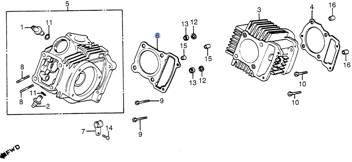 Honda OEM part 12250-VM6-003