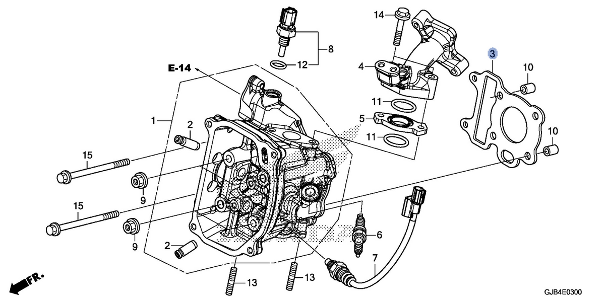 Honda OEM part 12251-GGZ-J01