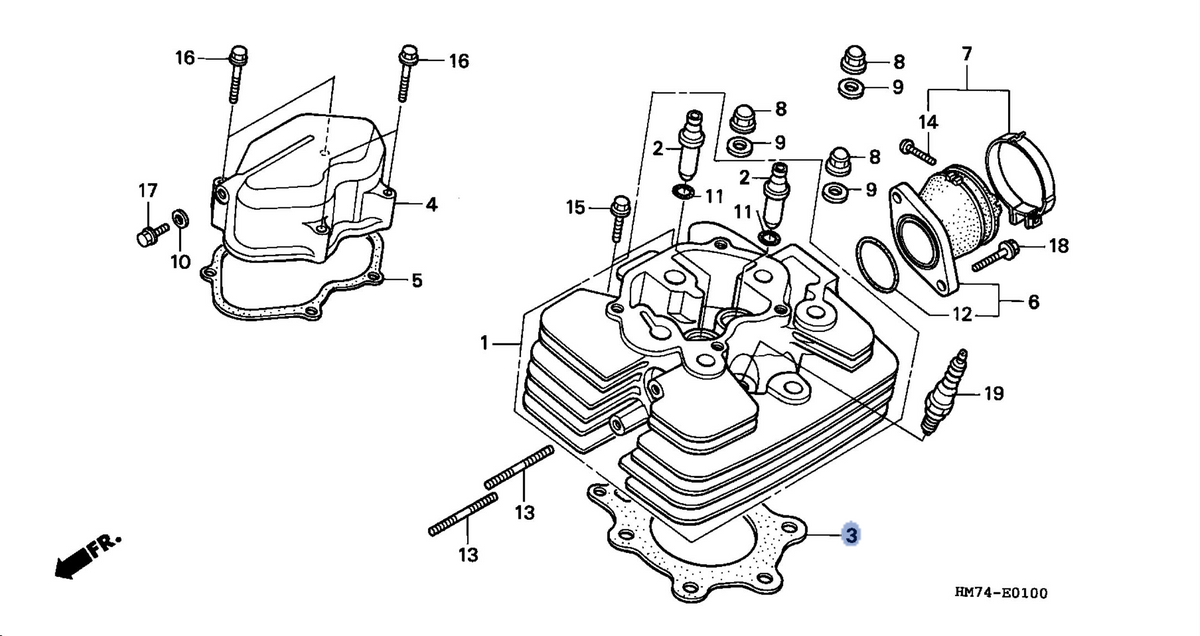 Honda OEM part 12251-HM7-004