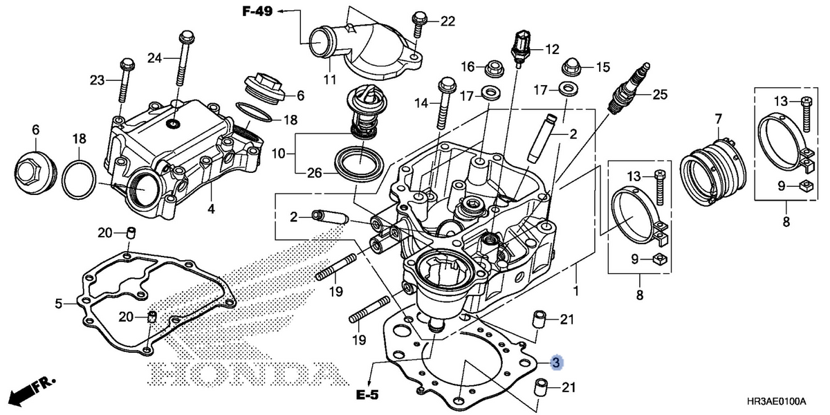 Honda OEM part 12251-HP7-A01