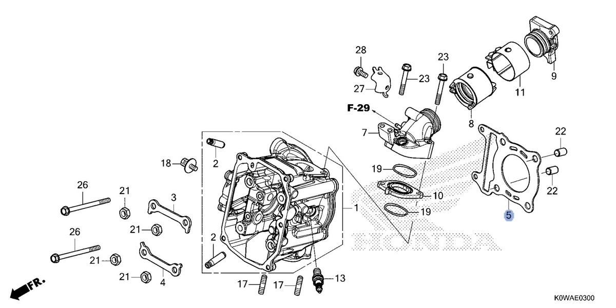 Honda OEM part 12251-K1Z-J11