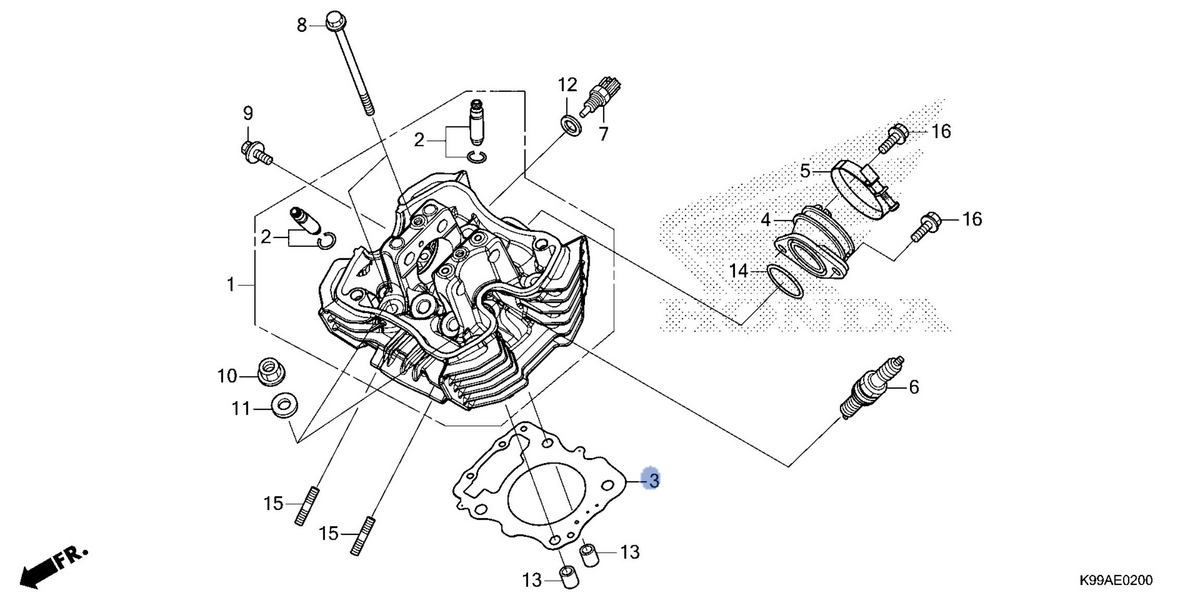 Honda OEM part 12251-K2K-D01