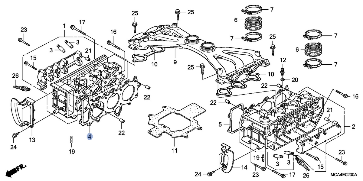 Honda OEM part 12251-MCA-781