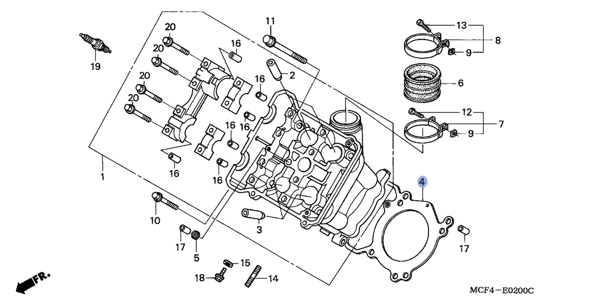 Honda OEM part 12251-MCF-003