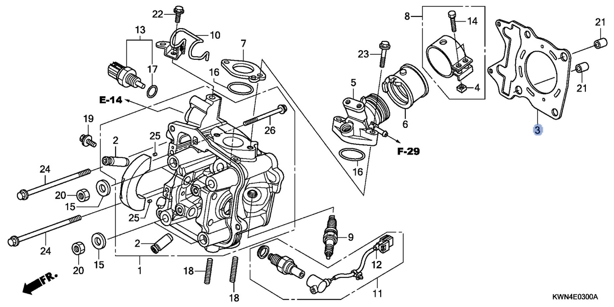Honda OEM part 12252-KWN-900