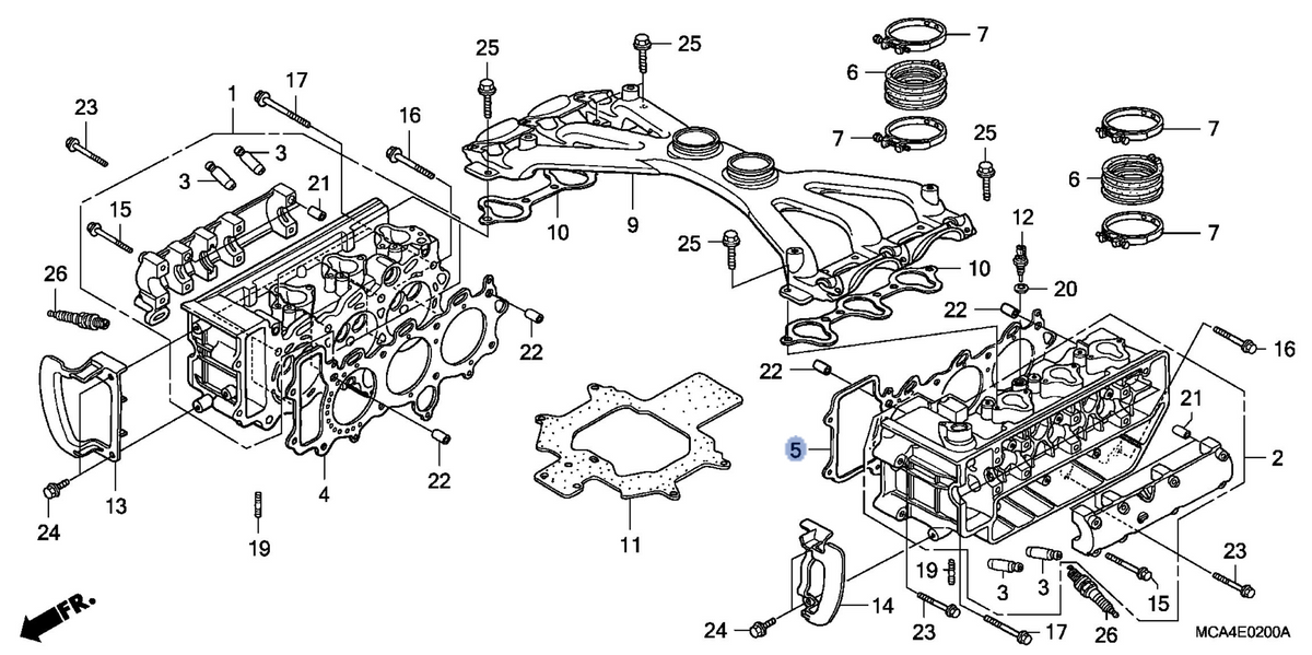Honda OEM part 12252-MCA-781