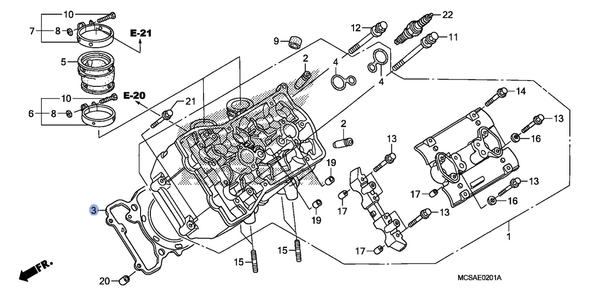 Honda OEM part 12252-MCS-003