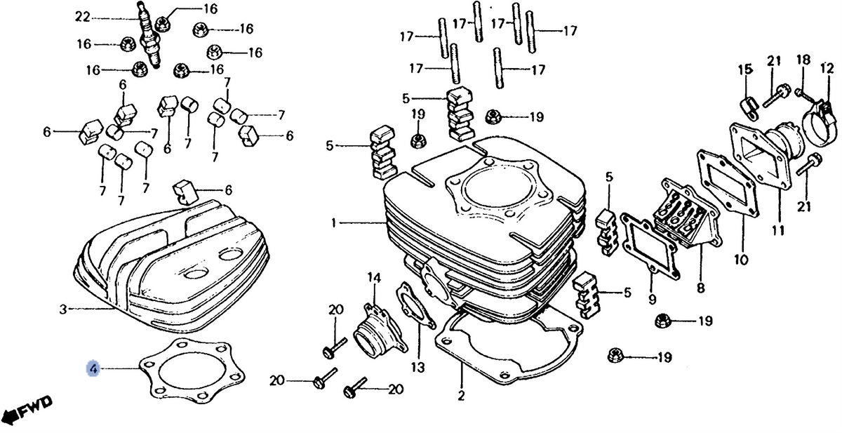 Honda OEM part 12254-961-010