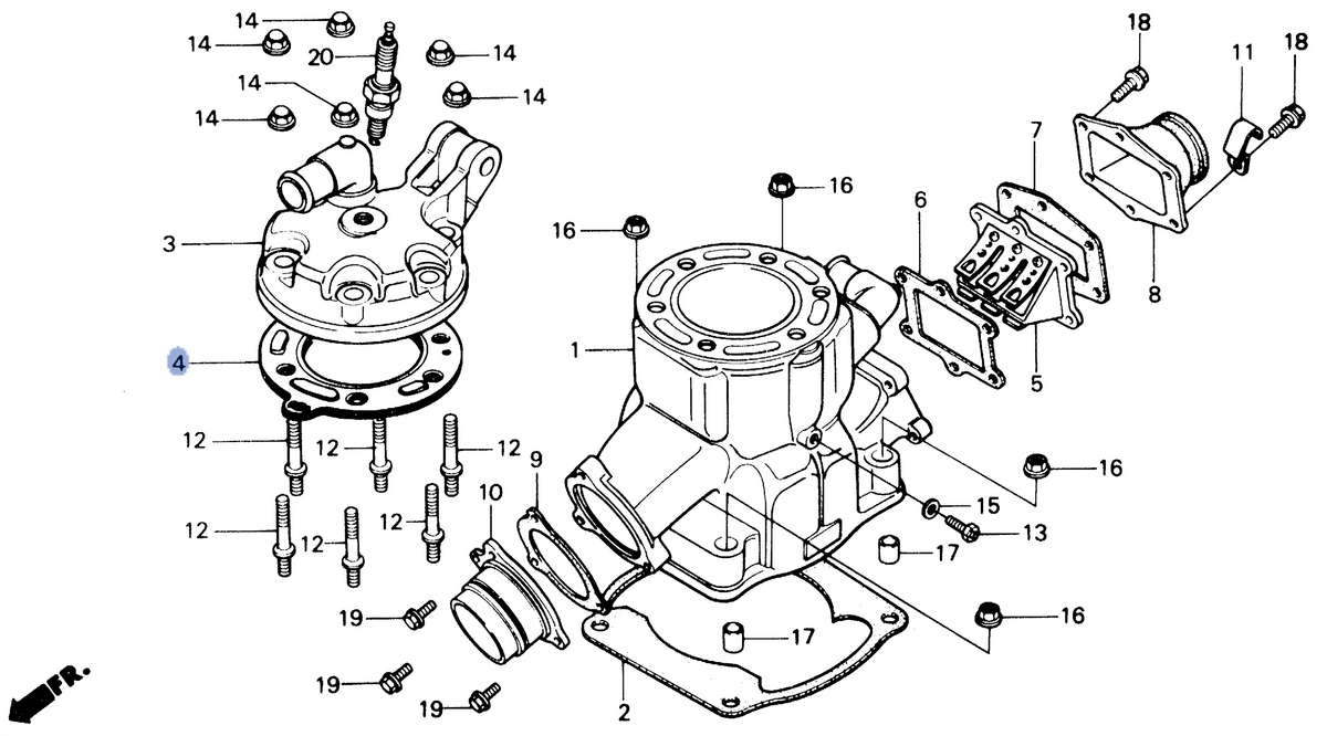 Honda OEM part 12254-HA2-770