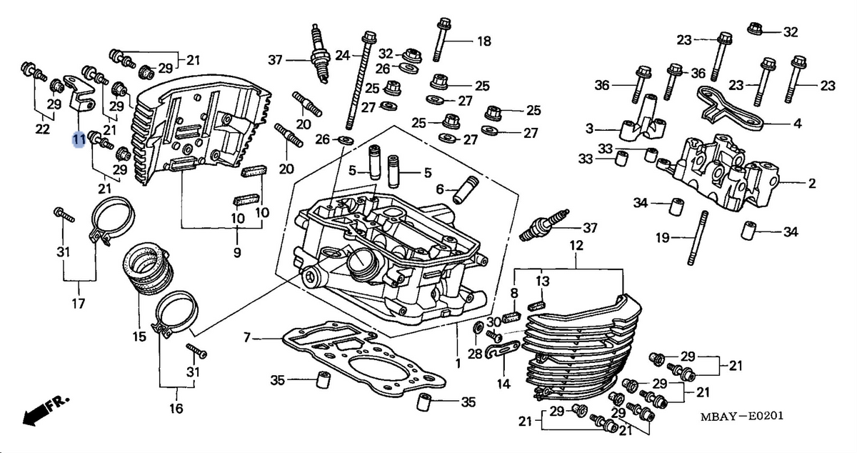 Honda OEM part 12285-MBA-000