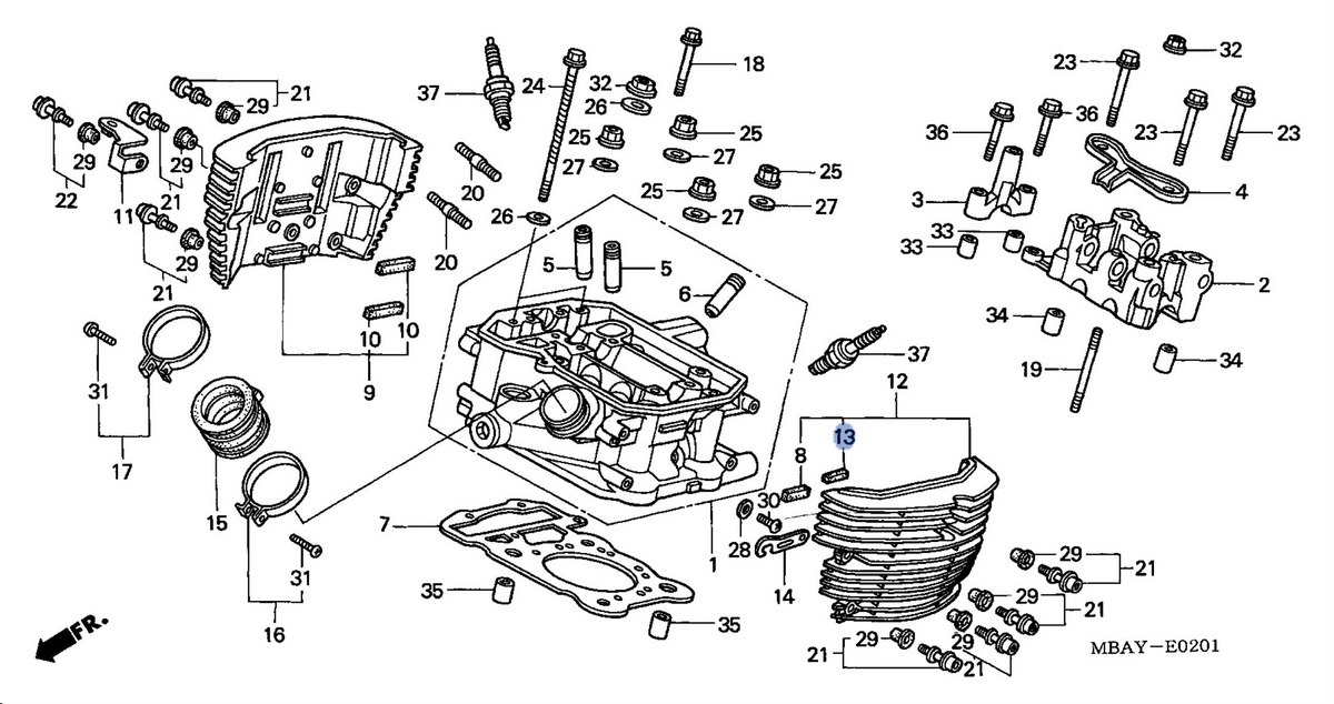 Honda OEM part 12292-MBA-300