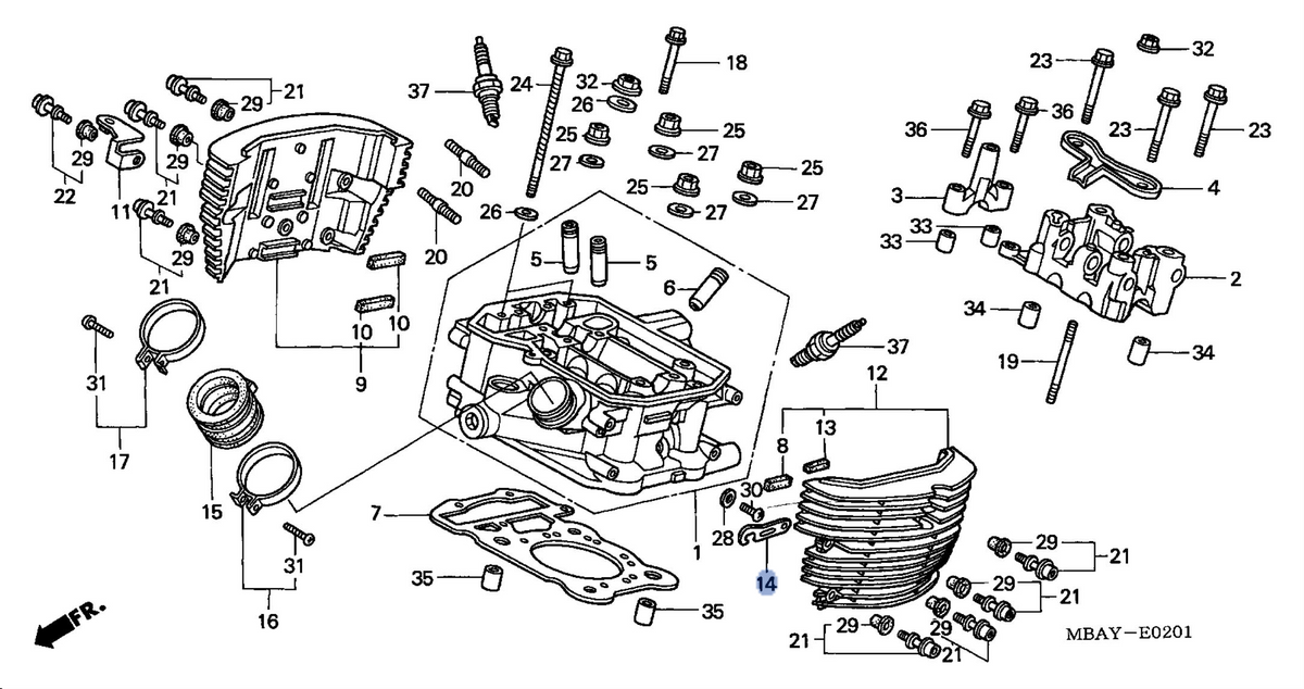 Honda OEM part 12295-MBA-000