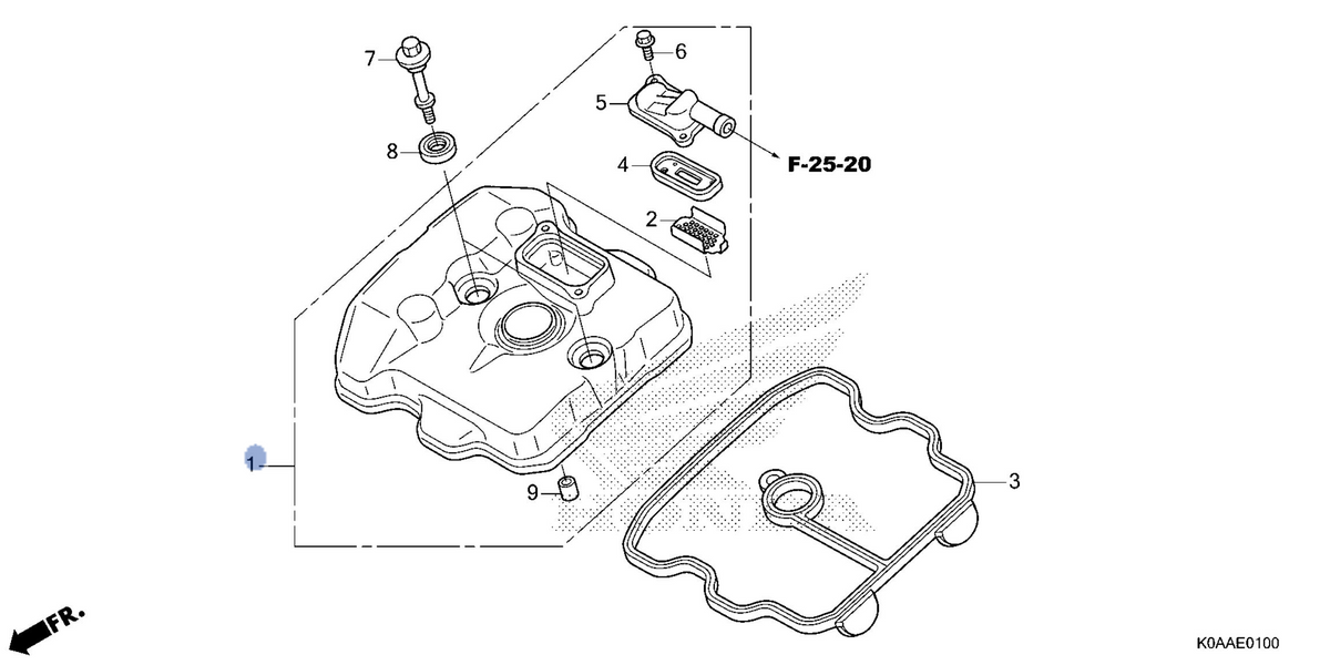 Honda OEM part 12300-K0A-EB0