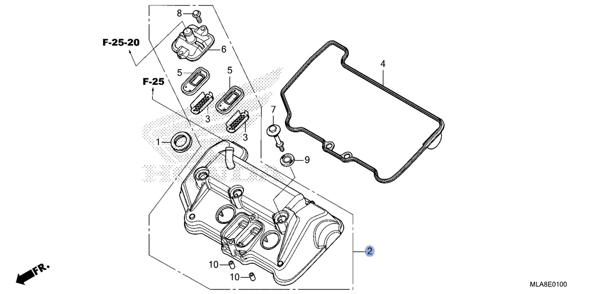 Honda OEM part 12300-MLA-BA0