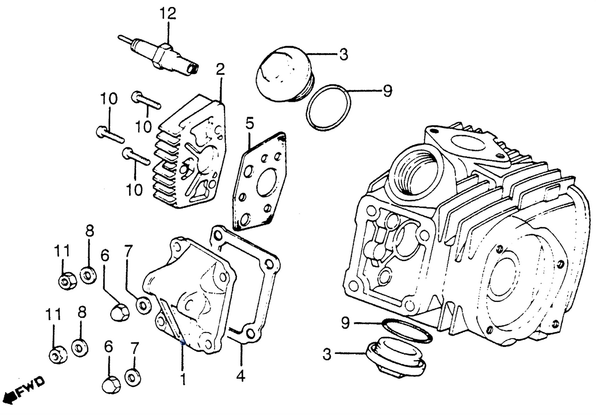 Honda OEM part 12301-968-000