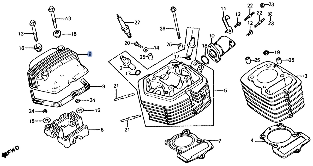 Honda OEM part 12301-GN1-A80