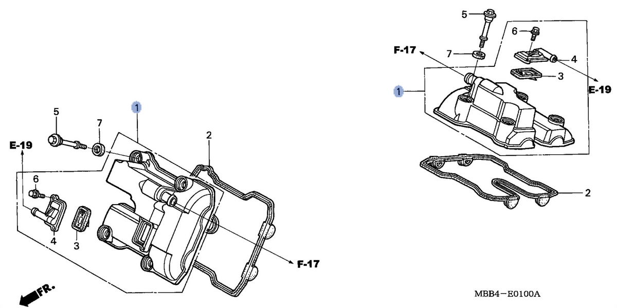 Honda OEM part 12310-MBB-631