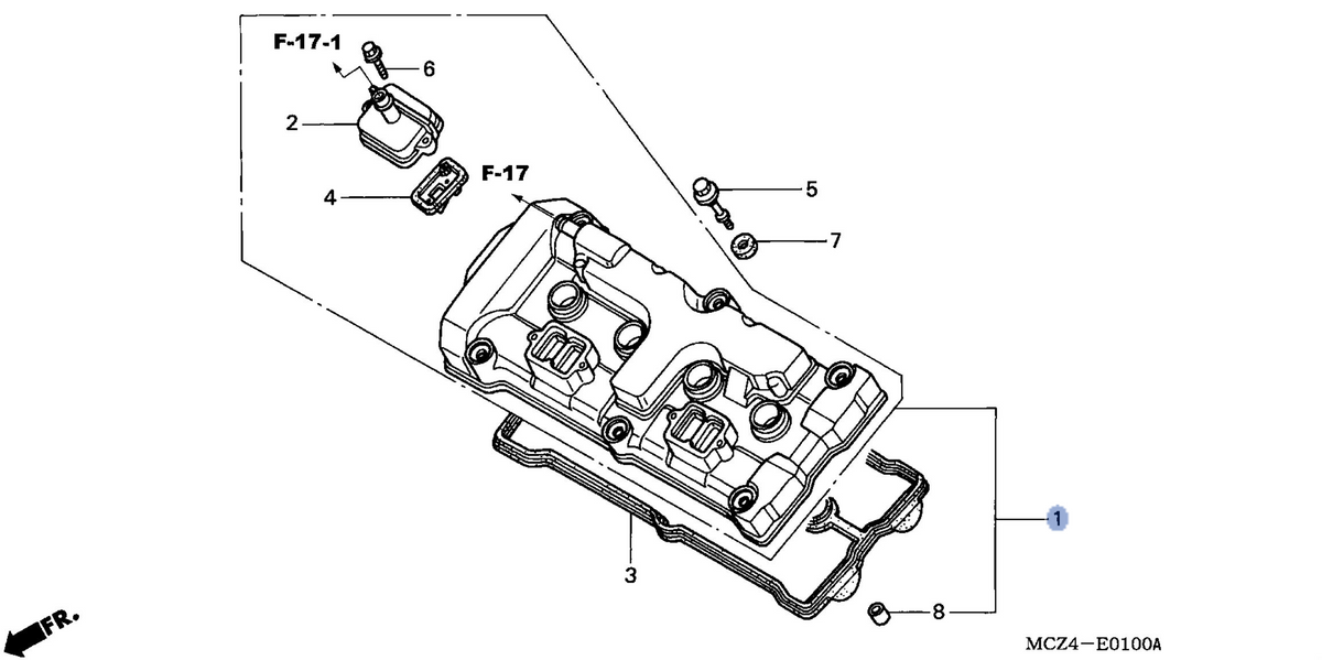 Honda OEM part 12310-MCZ-D20