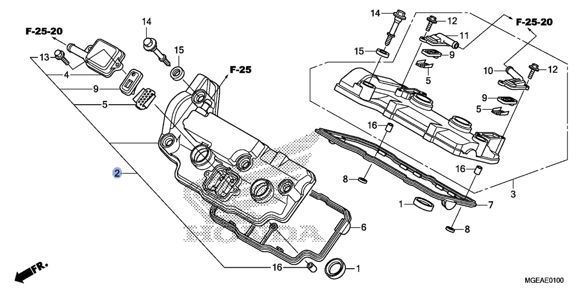 Honda OEM part 12310-MGE-030