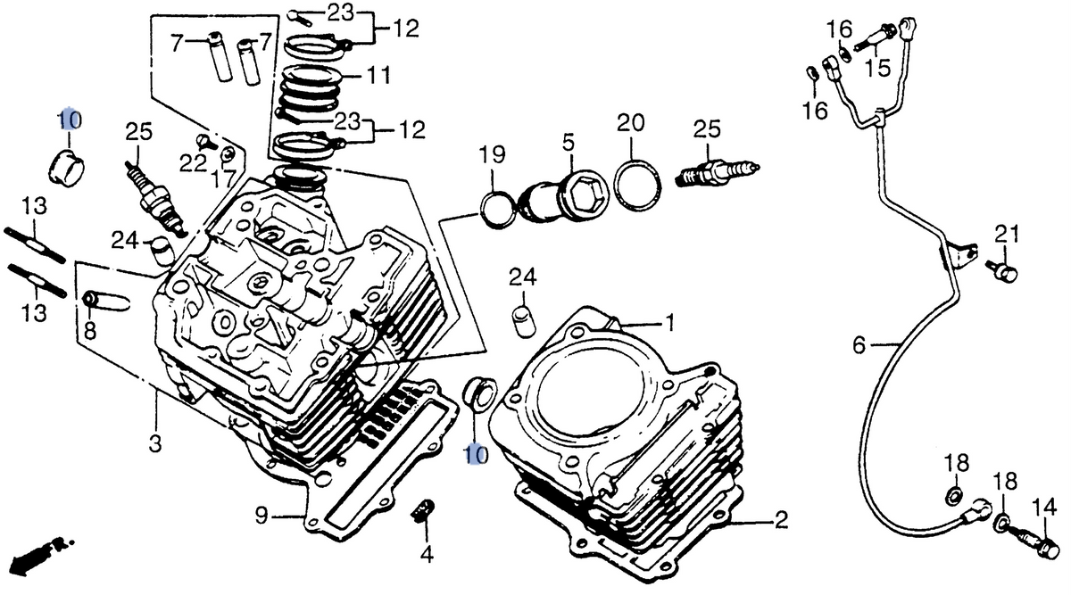 Honda OEM part 12312-MG7-000