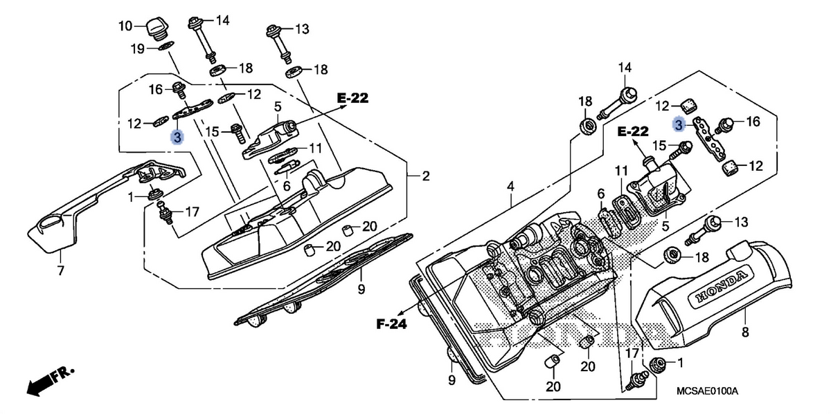 Honda OEM part 12313-MCS-000