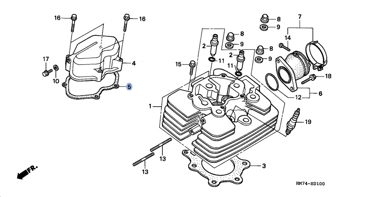 Honda OEM part 12315-HM7-005