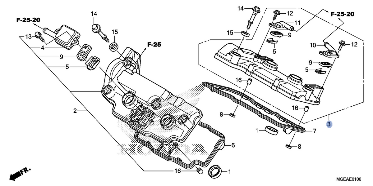 Honda OEM part 12320-MGE-030