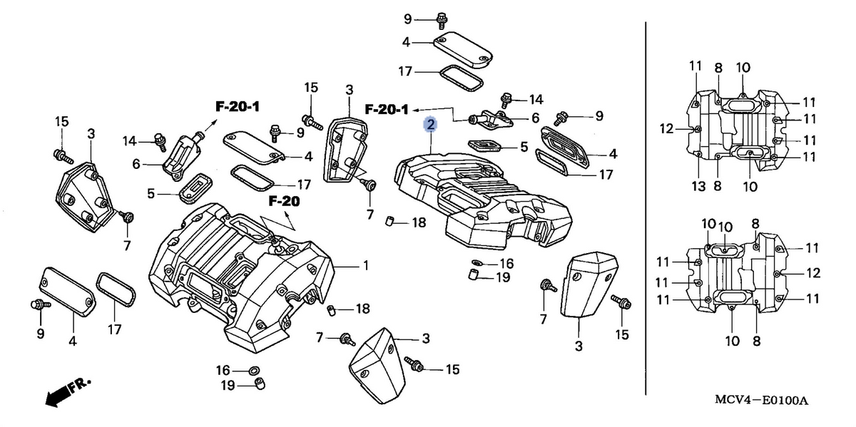 Honda OEM part 12321-MCV-R10