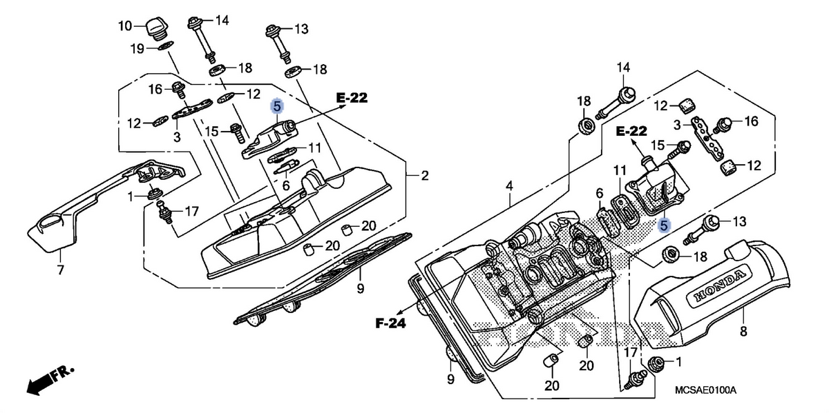 Honda OEM part 12331-MCS-000