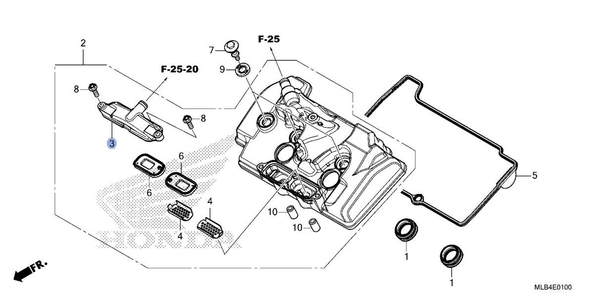 Honda OEM part 12331-MLB-D00