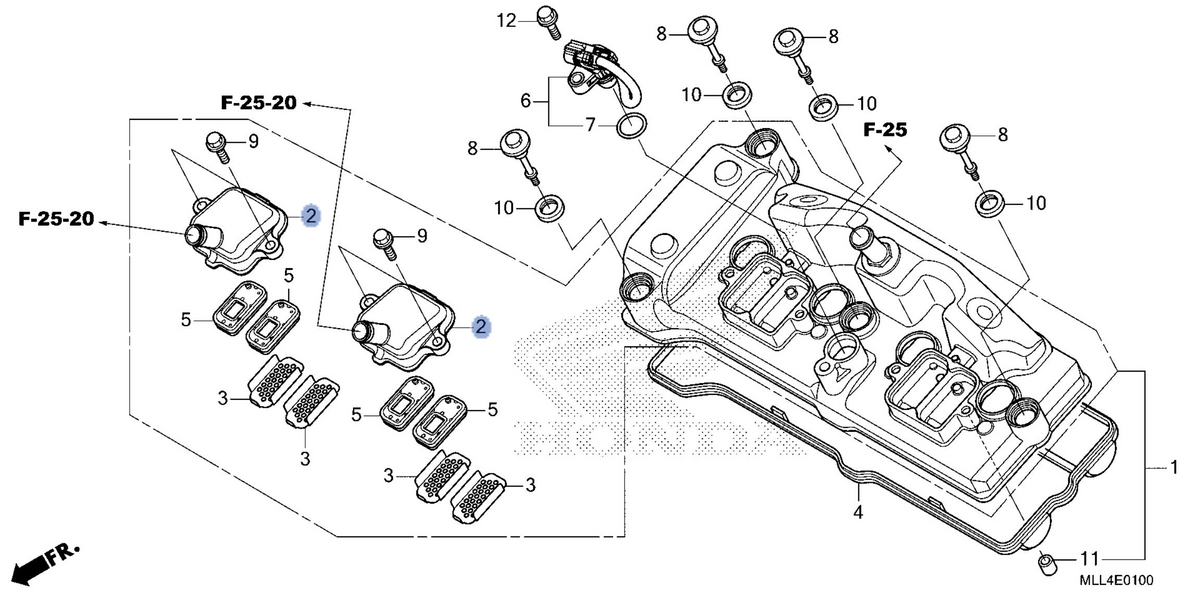 Honda OEM part 12331-MLL-D00