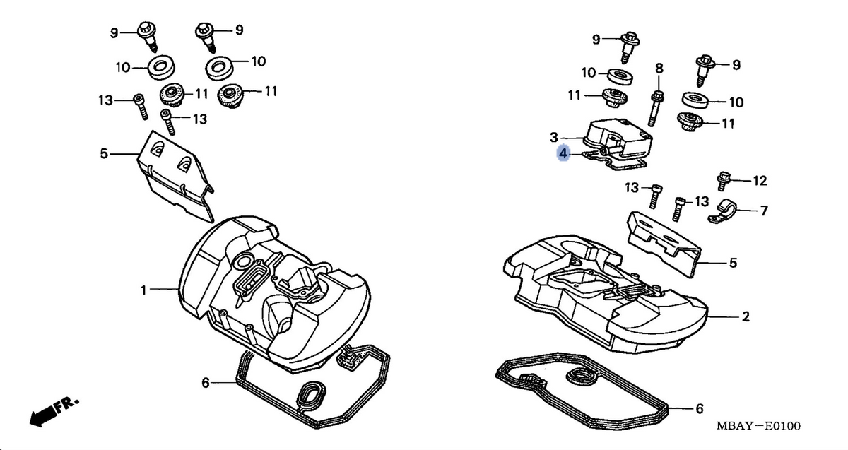 Honda OEM part 12332-MBA-000