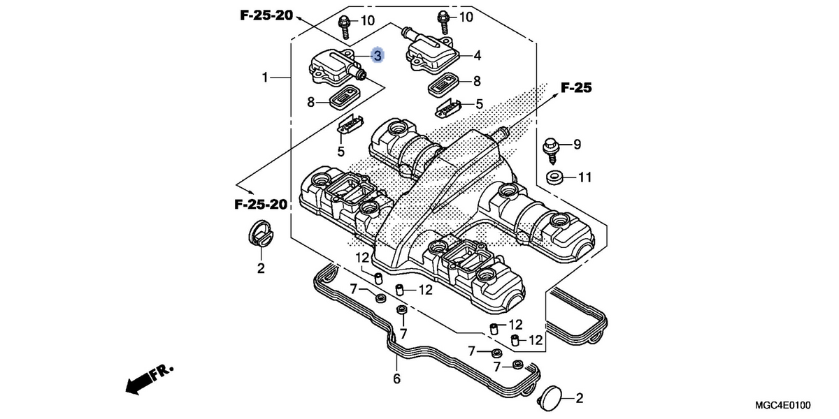 Honda OEM part 12332-MGC-000