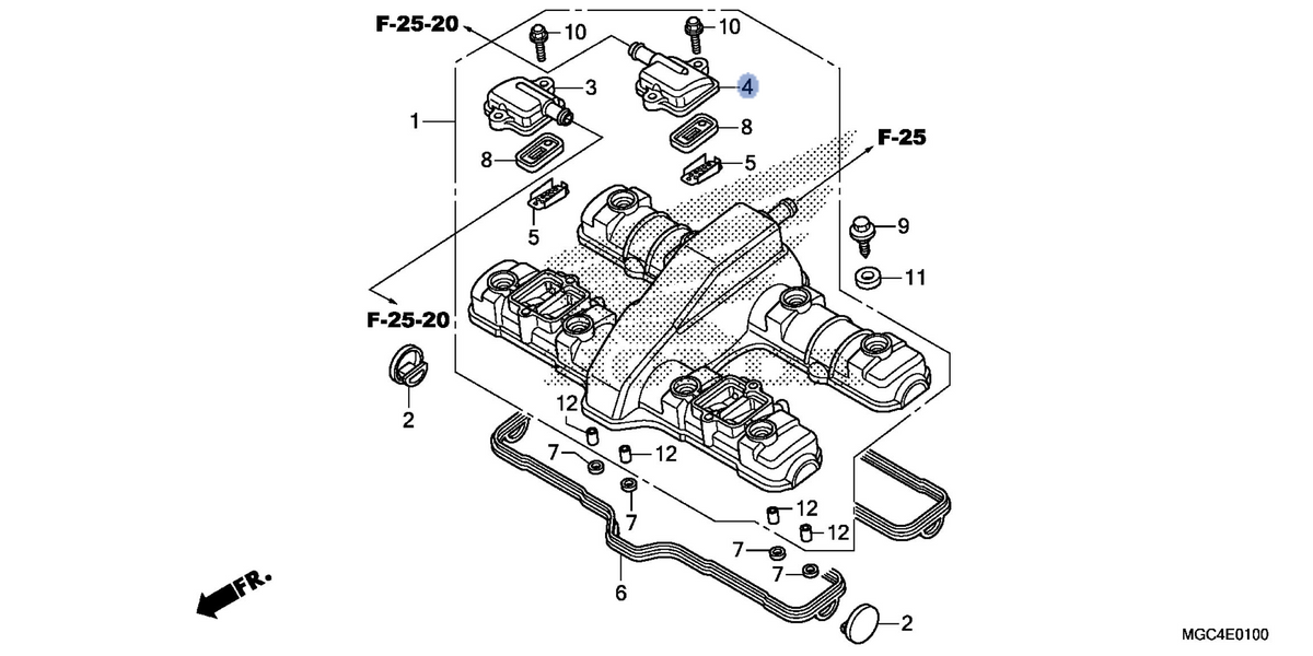 Honda OEM part 12333-MGC-000