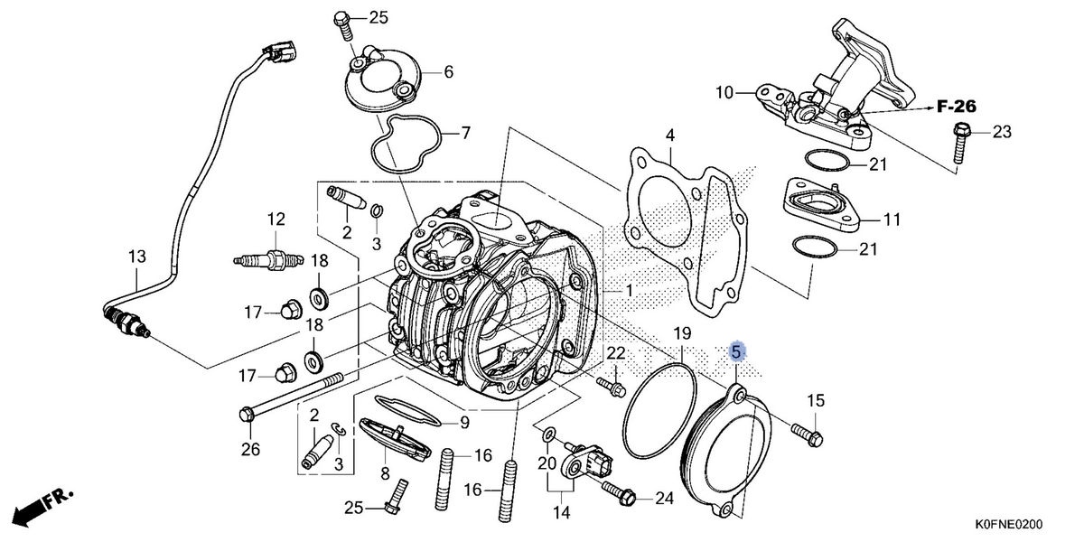 Honda OEM part 12341-K0G-T20