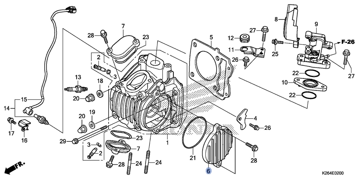 Honda OEM part 12341-K26-900